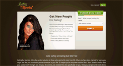 Desktop Screenshot of datingbutmarried.com